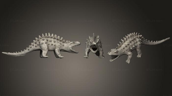 Статуэтки животных (Китайский динозавр, STKJ_0823) 3D модель для ЧПУ станка